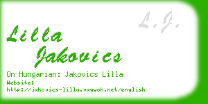 lilla jakovics business card